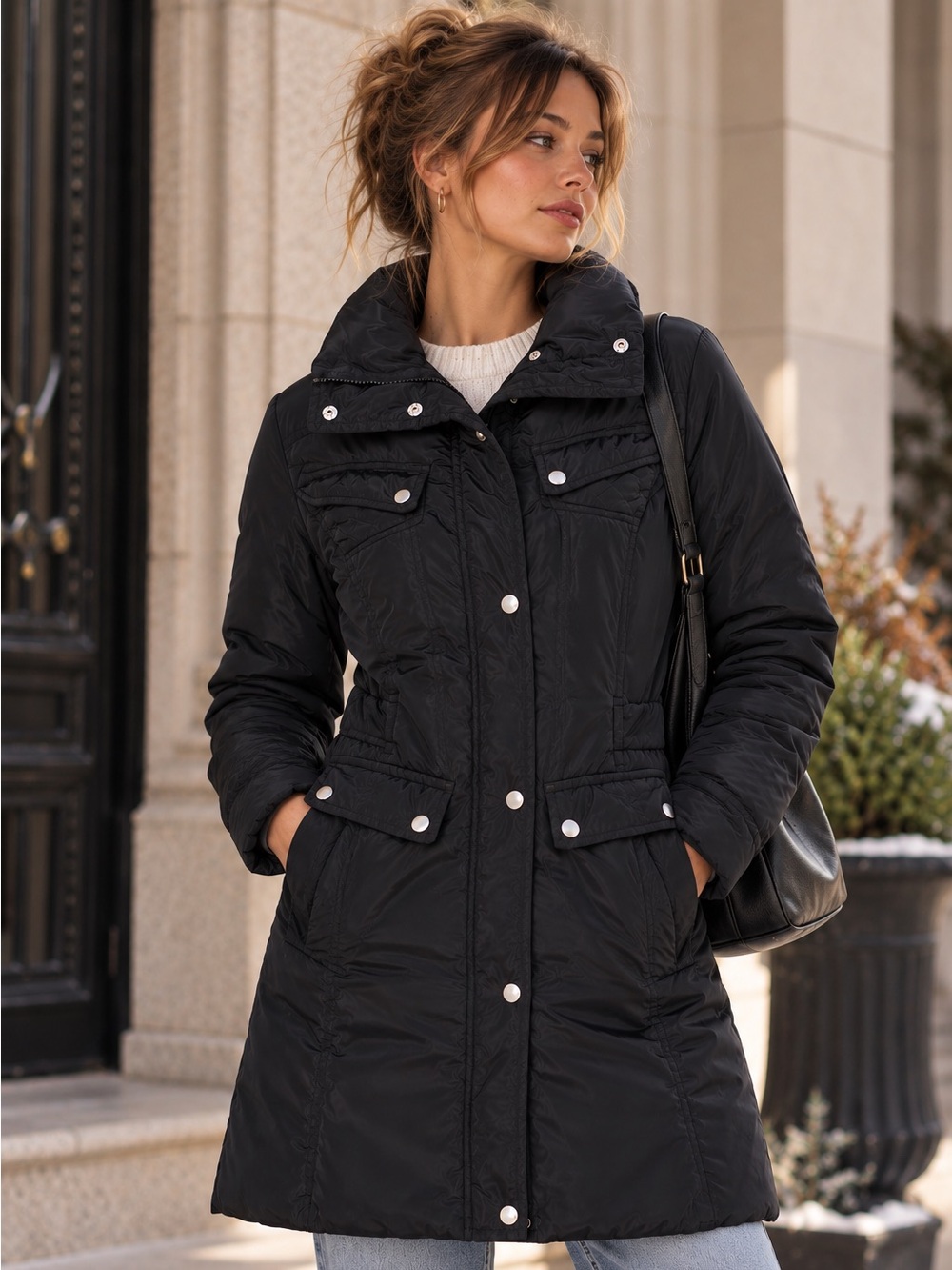 Marc New York by Andrew Marc Down Winter Coat Black Size Small